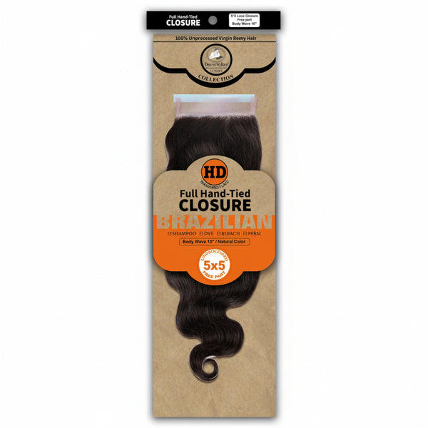 Dressmaker Virgin Remy HD Luxury Lace Closure Body Wave 5x5 Free Part Hair