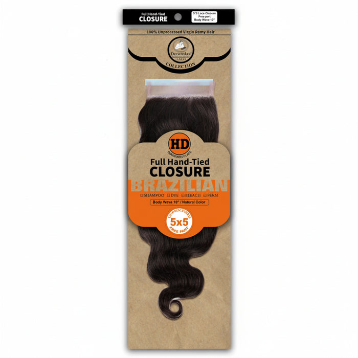 Dressmaker Virgin Remy HD Luxury Lace Closure Body Wave 5x5 Free Part Hair