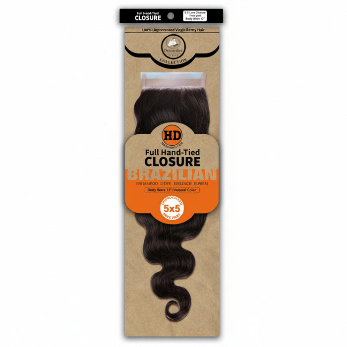 Dressmaker Virgin Remy HD Luxury Lace Closure Body Wave 5x5 Free Part Hair