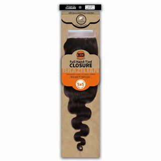 Dressmaker HD luxury 5x5 free part body wave lace closure with virgin Remy human hair and natural scalp effect**