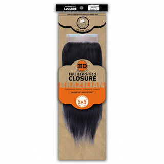 Dressmaker HD luxury 5x5 free part straight lace closure with virgin Remy human hair and seamless scalp blend**