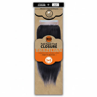 Dressmaker HD luxury 5x5 free part straight lace closure with virgin Remy human hair and seamless scalp blend**