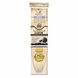 Dressmaker virgin Remy straight 613 blonde 4x4 free part lace closure human hair closure**