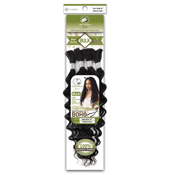 Dressmaker Youth 100% Unprocessed Virgin Brazilian Deep Bulk Hair Extensions