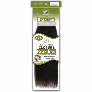 Dressmaker Youth virgin Brazilian kinky straight 4x4 HD free part lace closure human hair extension