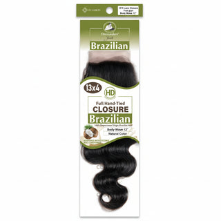 Dressmaker Youth virgin Brazilian body wave 13x4 HD free part lace frontal human hair extension