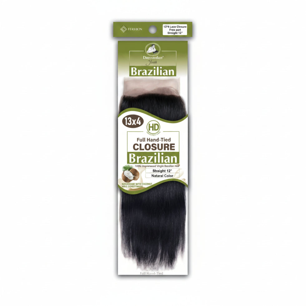 Dressmaker Youth 13x4 HD free part frontal with virgin Brazilian straight human hair and natural hairline**