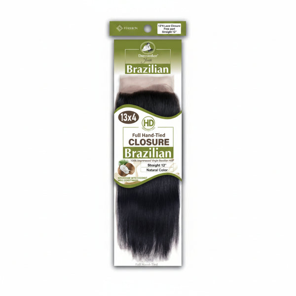 Dressmaker Youth Virgin Brazilian HD Free Part Frontal 13x4 Straight Human Hair