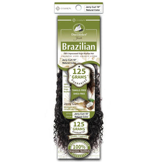 Dressmaker virgin Brazilian Jerry curl weave 10 inch natural color human hair with defined curls and natural volume