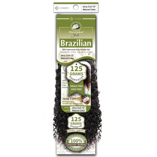 Dressmaker virgin Brazilian Jerry curl weave 12 inch natural color human hair with defined curls and natural volume