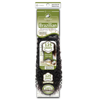 Dressmaker virgin Brazilian Jerry curl weave 16 inch natural color human hair with defined curls and natural volume
