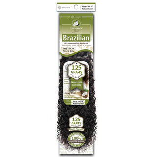 Dressmaker virgin Brazilian Jerry curl weave 18 inch natural color human hair with defined curls and natural volume