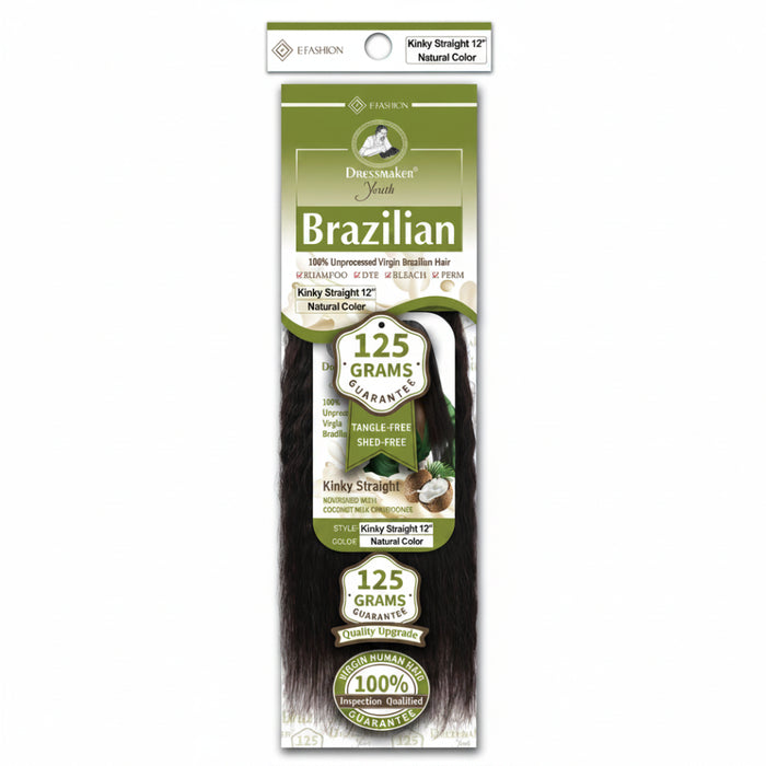 Dressmaker Youth Virgin Brazilian Kinky Straight Weave 100% Human Hair