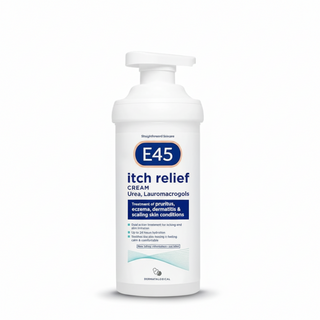 e45 itch relief cream 100ml pump eczema itchy skin soothing moisturiser dry sensitive skin care