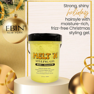 EBIN Melt’N Styling Gel – Keratin + Black Castor Oil – 946ml / 32 fl oz