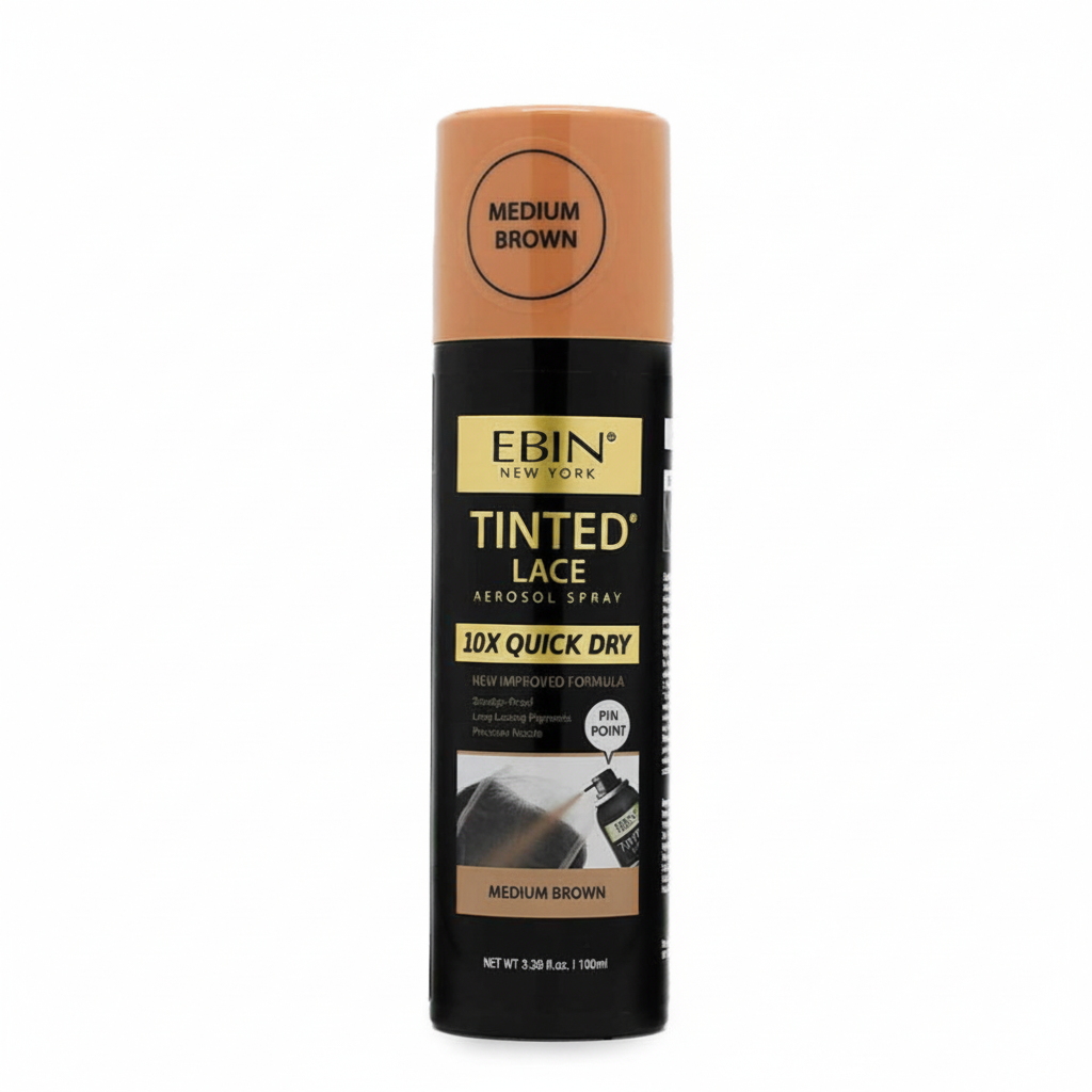 EBIN 10X Quick Dry Tinted Lace Spray 100ml | Light, Medium & Dark Brown Shades