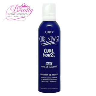 EBIN Curl & Twist Max Curl Detangling Mousse 354ml | Frizz-Free, Long-Lasting Hold