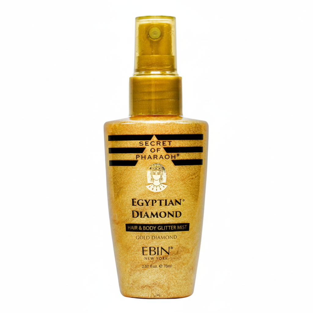 EBIN Secret of Pharaoh Hair & Body Glitter Mist 70ml | Gold Diamond Sparkle