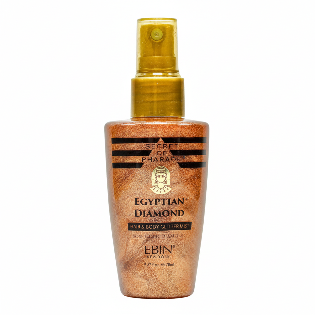 EBIN Secret of Pharaoh Hair & Body Glitter Mist 70ml | Rose Gold Diamond