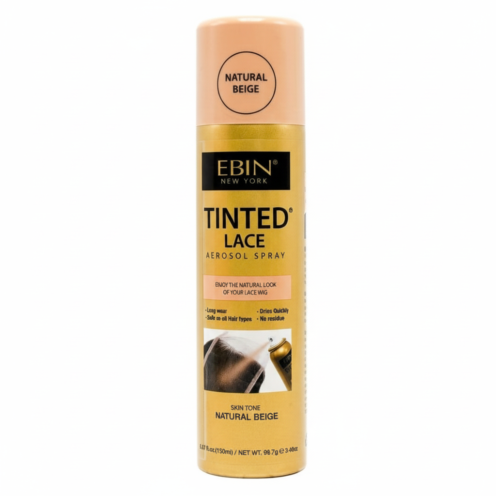 EBIN Tinted Lace Aerosol Spray Medium Brown 150ml | Seamless Wig Lace Tint