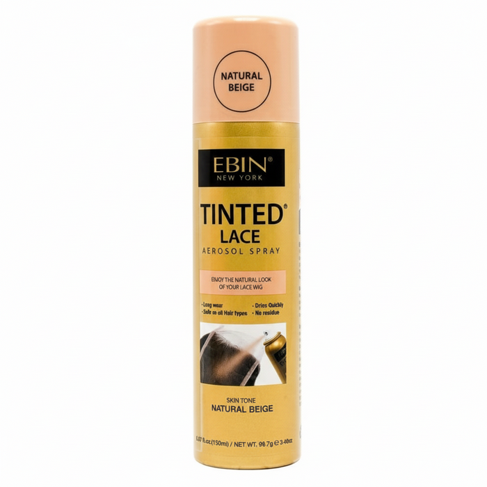 EBIN Tinted Lace Aerosol Spray Medium Brown 150ml | Seamless Wig Lace Tint