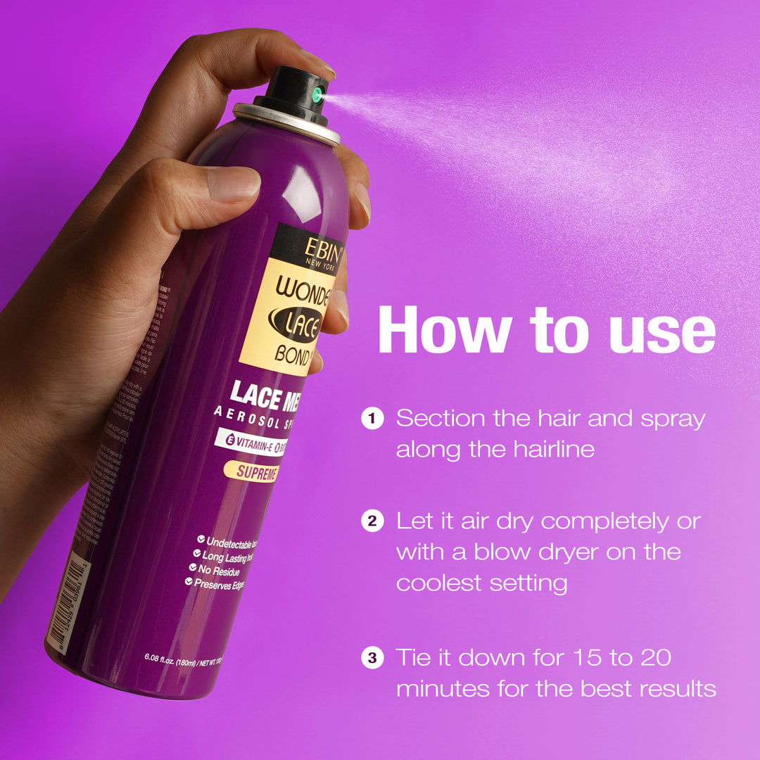 EBIN Wonder Lace Bond Lace Melt Spray Vitamin E 80ml- Seamless Wig & Edge Hold
