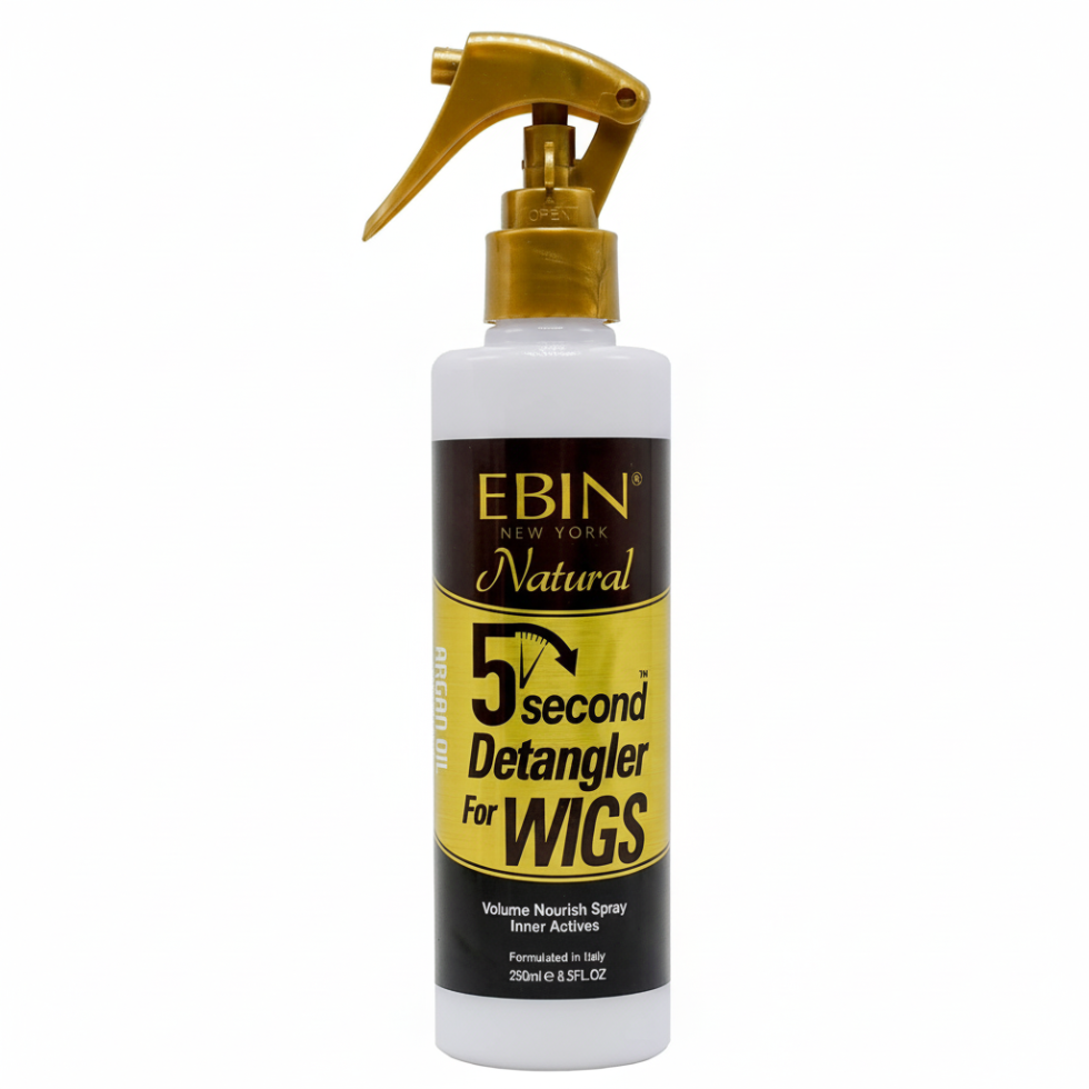 EBIN 5 second detangler for wigs 250ml smooth shiny easy to use spray for tangle free wig care and styling
