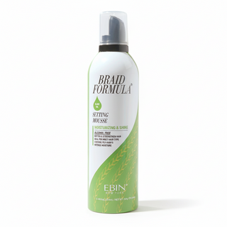 EBIN Braid Formula Moisturizing and Shine Setting Mousse 354ml olive oil care