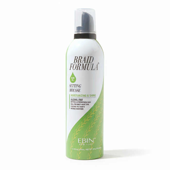 Ebin Braid Formula Moisturising & Shine Setting Mousse 354ml | Olive Oil Setting Foam