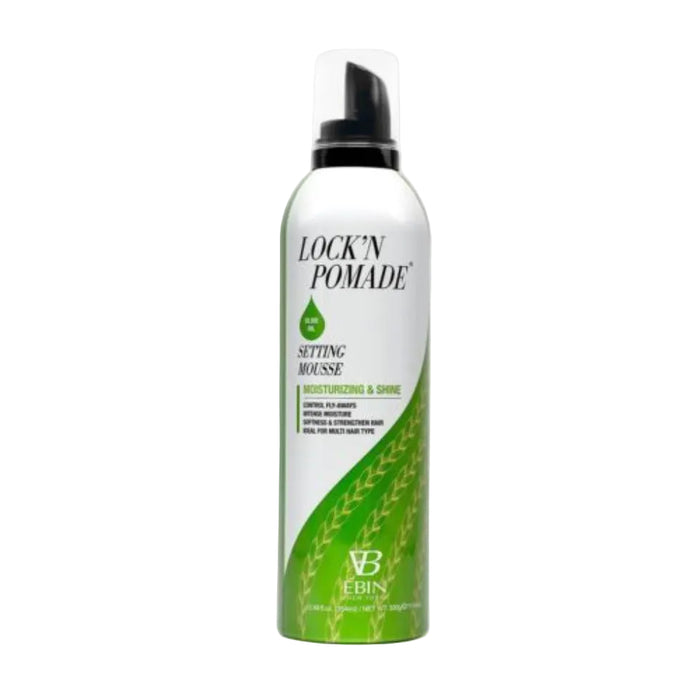 EBIN braid formula moisturizing and shine setting mousse with olive oil 354ml for braids frizz control and hair styling hold
