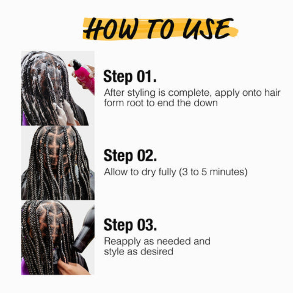 EBIN Braid Formula Setting Mousse Rosemary Mint 80ml calming and shine for braids