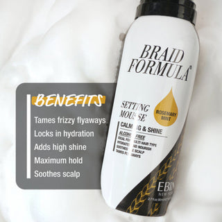 EBIN Braid Formula Setting Mousse Rosemary Mint 80ml calming and shine for braids