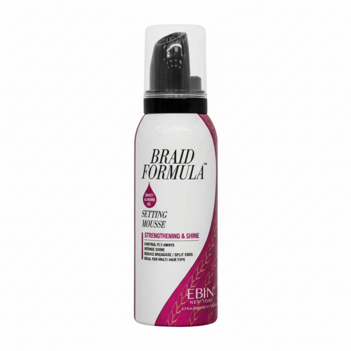 EBIN Braid Formula Strengthening and Shine Setting Mousse Sweet Almond Oil 80ml