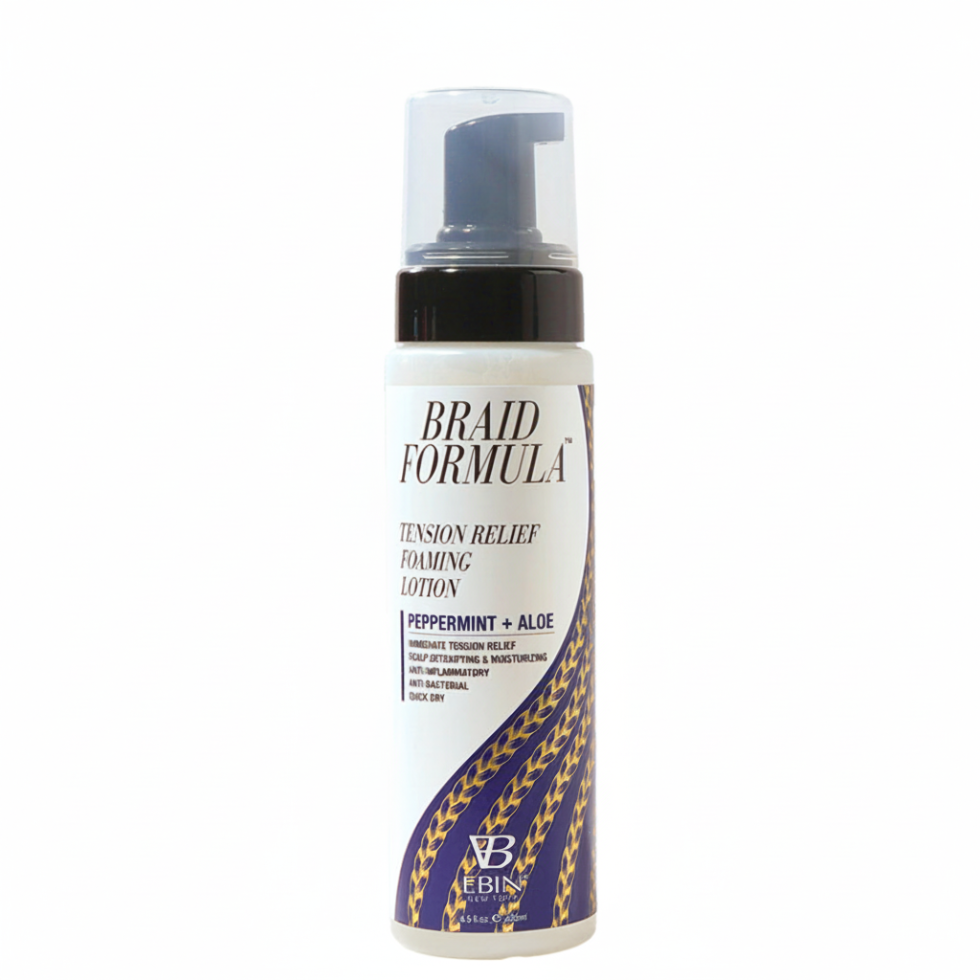 EBIN Braid Formula Tension Relief Foaming Lotion 250ml peppermint and aloe