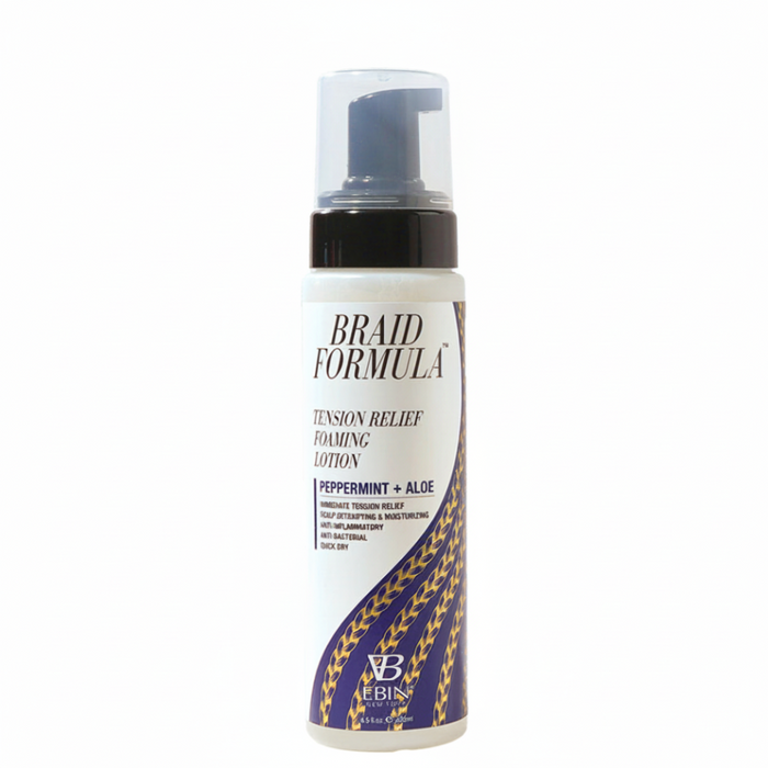Ebin Braid Formula Tension Relief Foaming Lotion 250ml | Peppermint & Aloe Vera Scalp Care