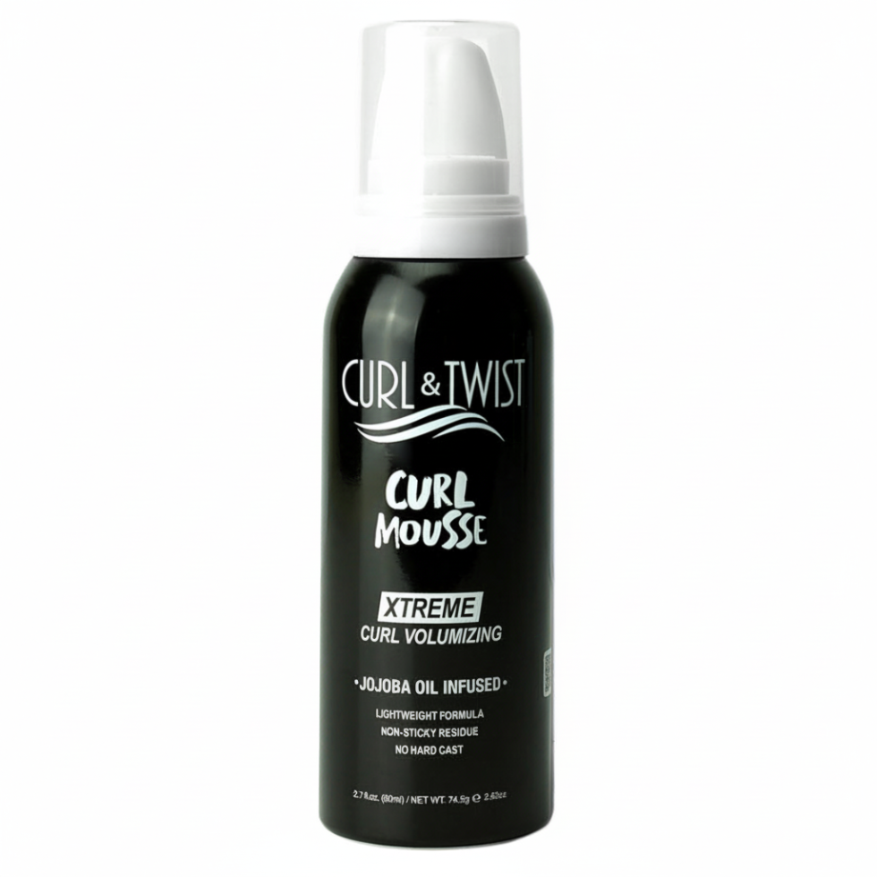 ebin curl and twist curl mousse for defining volumizing and enhancing soft curly hair 80ml