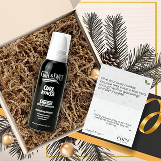 ebin curl and twist curl mousse for defining volumizing and enhancing soft curly hair 80ml