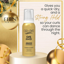 ebin curl and twist curl mousse for defining volumizing and enhancing soft curly hair 80ml