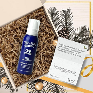 ebin curl and twist curl mousse for defining volumizing and enhancing soft curly hair 80ml