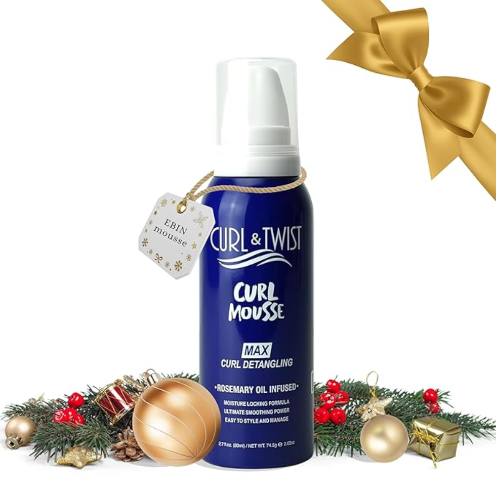 ebin curl and twist curl mousse for defining volumizing and enhancing soft curly hair 80ml