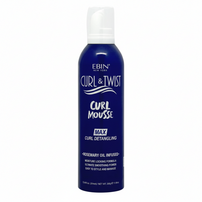 Ebin Curl & Twist Max Curl Detangling Mousse 354ml | Frizz-Free Long Hold