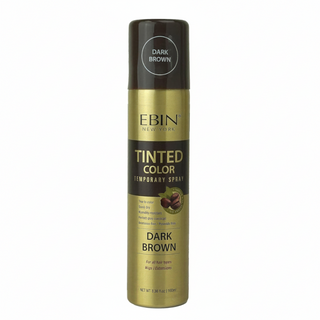 EBIN Tinted Color Temporary Spray Dark Brown 100ml instant hair color coverage
