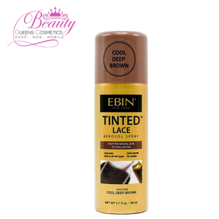 EBIN Tinted Lace Aerosol Spray 80ml | Cool Deep Brown – Seamless Wig Finish