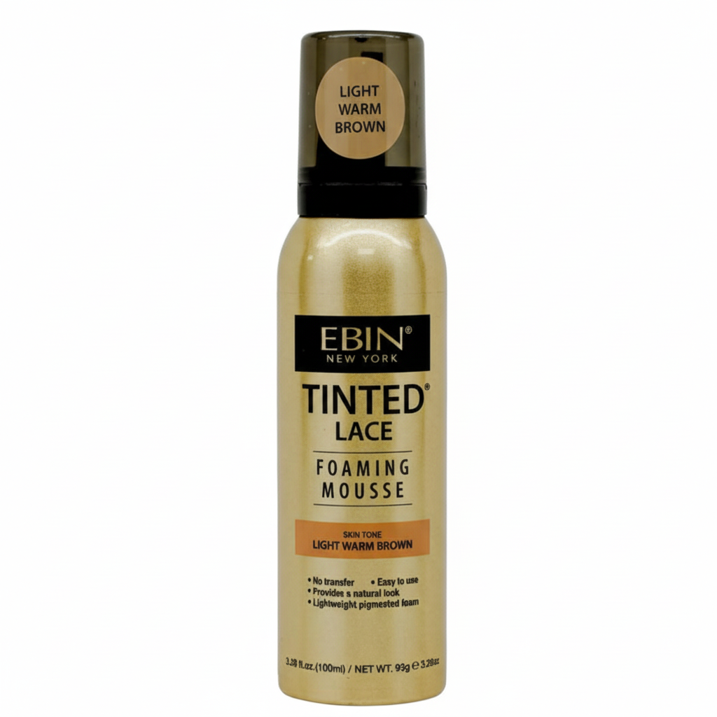 EBIN Tinted Lace Foaming Mousse 100ml | Light Warm Brown Shade