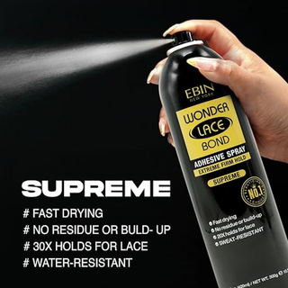 EBIN Wonder Lace Bond Adhesive Spray 80ml extreme mega hold supreme wig hold spray