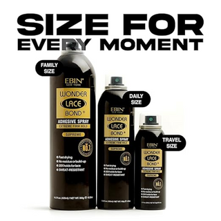 EBIN Wonder Lace Bond Adhesive Spray 80ml extreme mega hold supreme wig hold spray