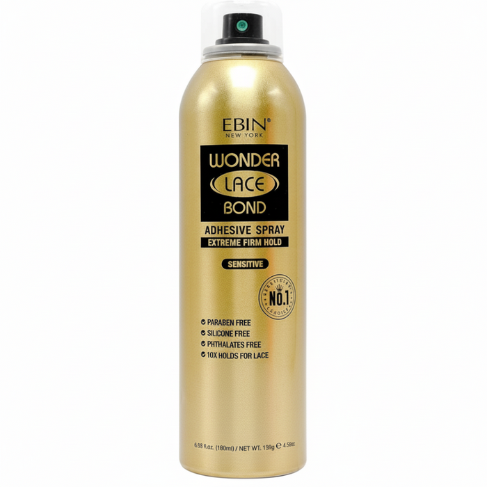 EBIN Wonder Lace Bond Adhesive Spray Sensitive 180ml | Extreme Hold Lace Melt