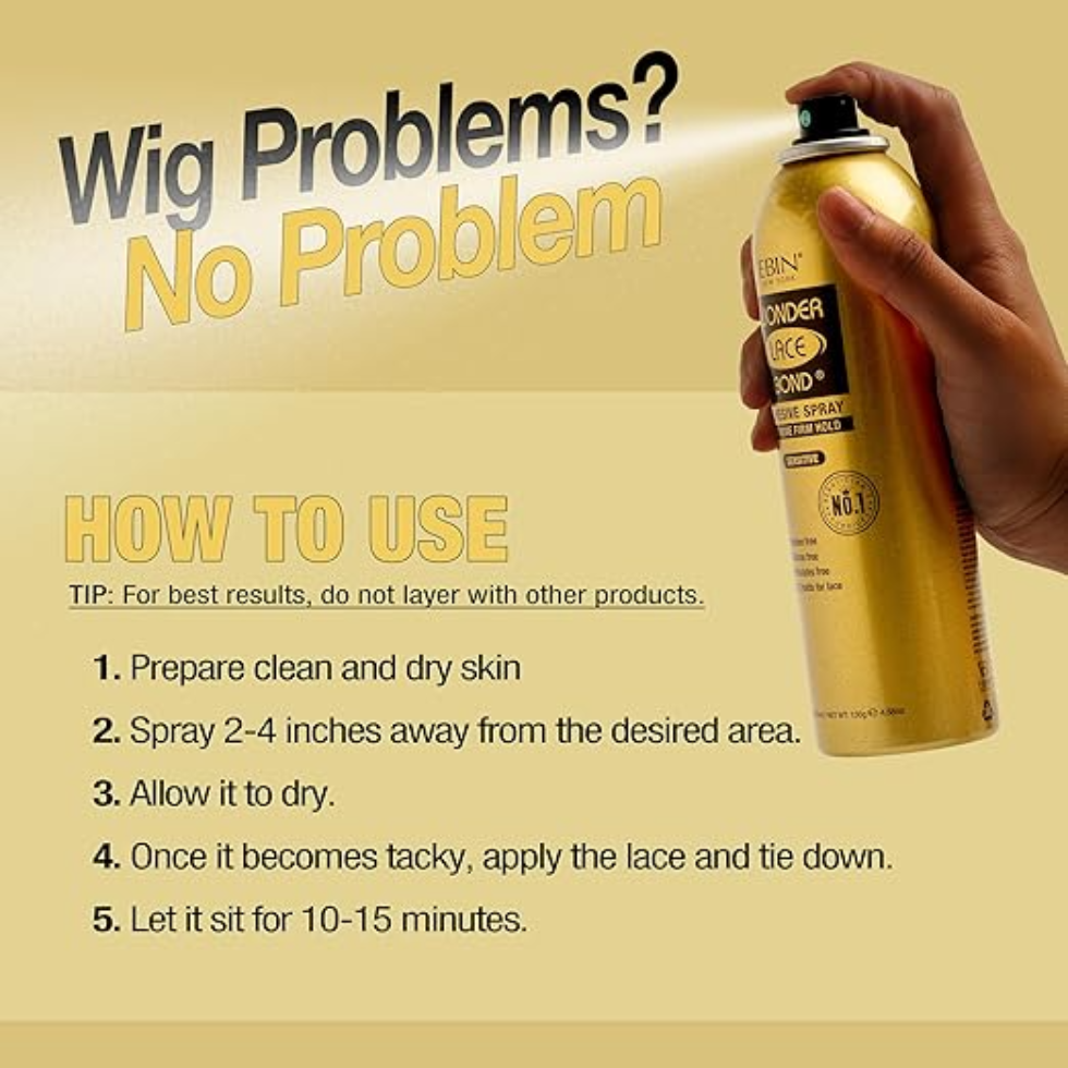 EBIN Wonder Lace Bond Adhesive Spray Sensitive 180ml extreme hold lace melt spray