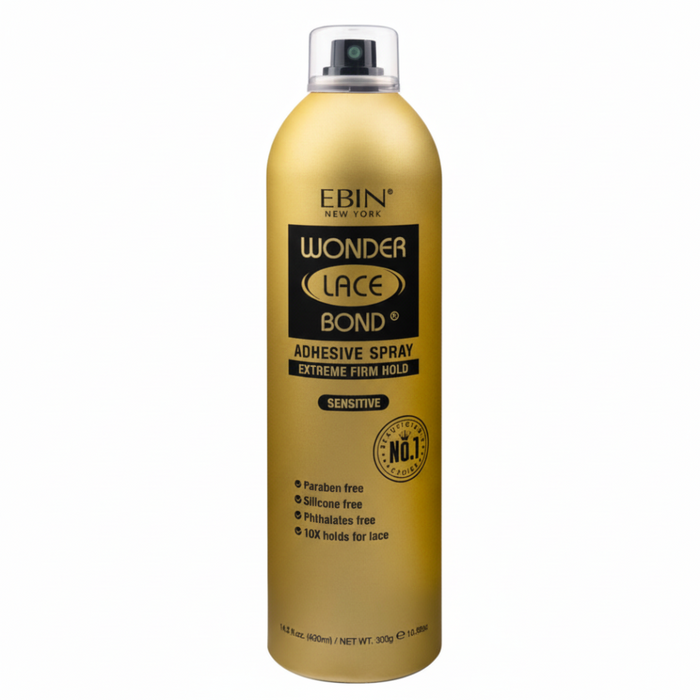 EBIN Wonder Lace Bond Adhesive Spray Sensitive 420ml | Extreme Hold Lace Melt