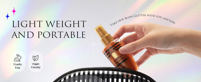 EBIN Secret of Pharaoh Hair & Body Glitter Mist 70ml | Platinum Diamond
